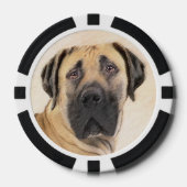 Boerboel schilderen - Kute Original Dog Art Poker Chips (Voorkant)