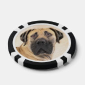 Boerboel schilderen - Kute Original Dog Art Poker Chips (Enkel)