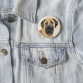 Boerboel schilderen - Kute Original Dog Art Ronde Button 5,7 Cm (In situ)