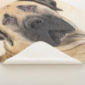 Boerboel schilderen - Kute Original Dog Art Sherpa Deken (3/4)