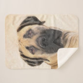 Boerboel schilderen - Kute Original Dog Art Sherpa Deken (Voorkant (horizontaal))