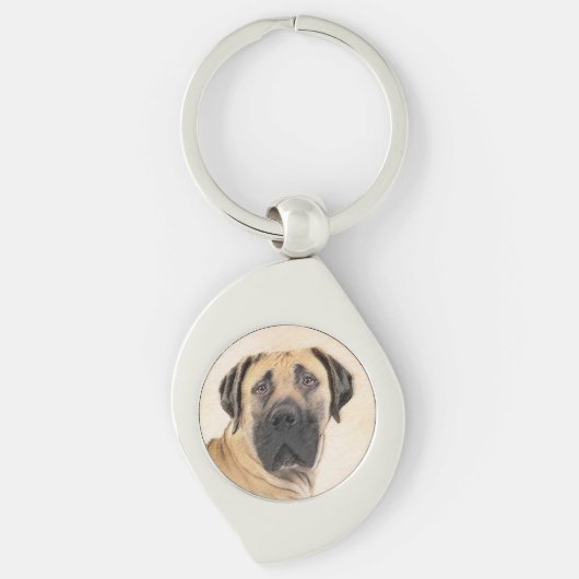 Boerboel schilderen - Kute Original Dog Art Sleutelhanger (Voorkant)