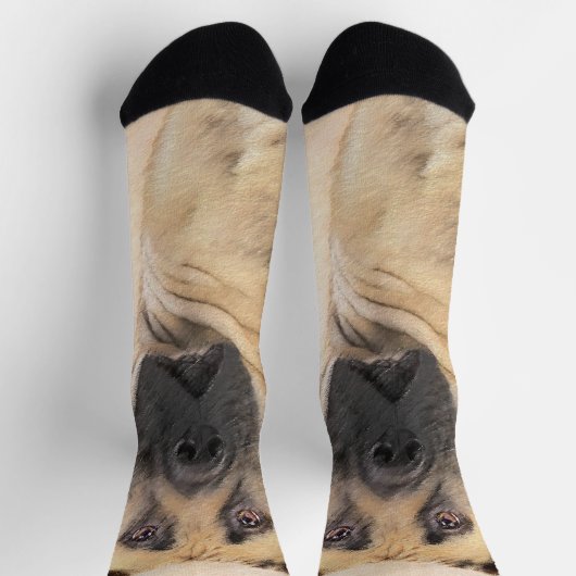 Boerboel schilderen - Kute Original Dog Art Sokken (Top)
