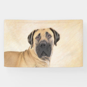 Boerboel schilderen - Kute Original Dog Art Spandoek
