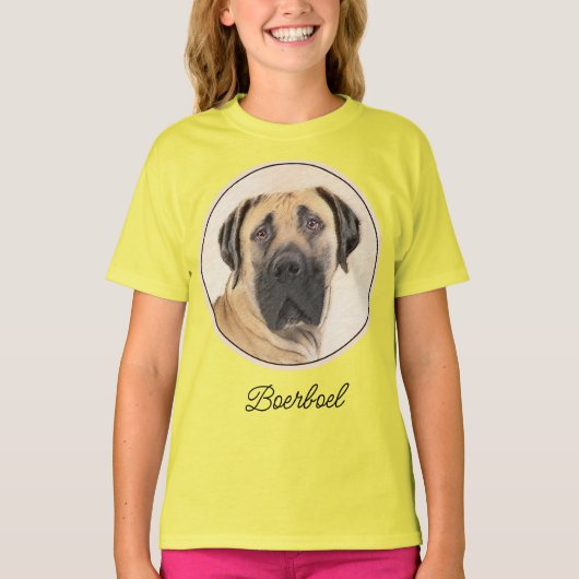 Boerboel schilderen - Kute Original Dog Art T-Shir T-shirt (Voorkant)