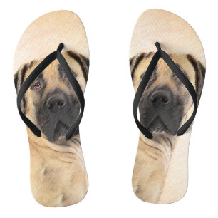 Boerboel schilderen - Kute Original Dog Art Teenslippers