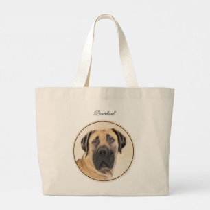 Boerboel Schilderij Fawn Red Mastiff Pet Dog Art Grote Tote Bag