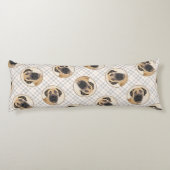 Boerboel Schilderij Fawn Red Mastiff Pet Dog Art Lichaamskussen (Achterkant)