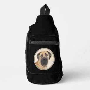 Boerboel Schilderij Fawn Red Mastiff Pet Dog Art Sling Bag