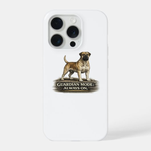 Boerboel – Wachmodus altijd aan iPhone Hoesje (Achterkant)