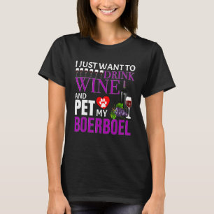Boerboel wijnliefhebber t-shirt
