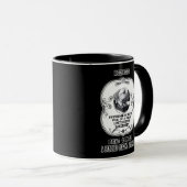 Boerboel: zwarte en witte hondeneerbetoon mok (Voorkant rechts)