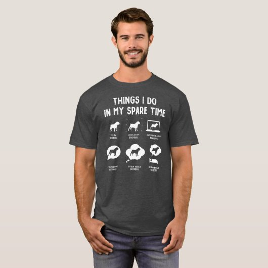 Boerbom Things Do Spare Time Funny Dog Mom Dad T-shirt (Voorkant volledig)