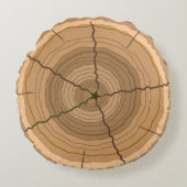 Boerboomstamstoom Rond Kussen (Voorkant)