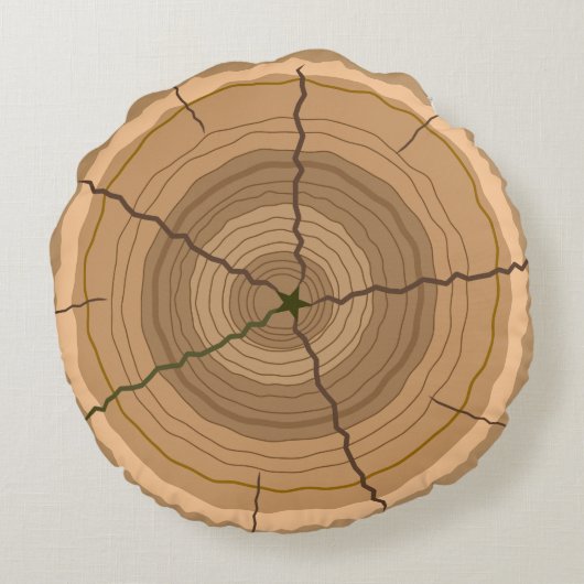 Boerboomstamstoom Rond Kussen (Achterkant)