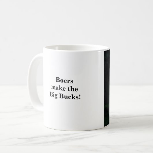 BoerBuck,    Boers maken de Big Bucks. Koffiemok (Voorkant links)