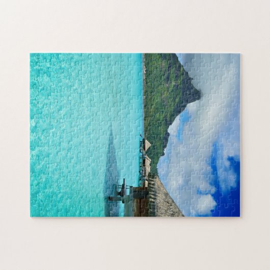 Boerbungalows in de verticale puzzel Bora Bora Legpuzzel (Horizontaal)