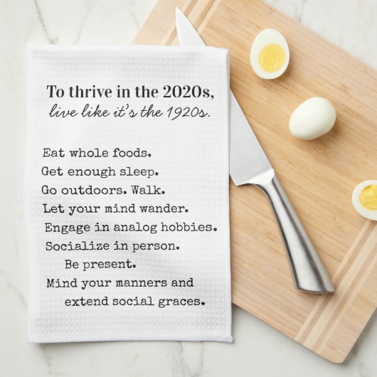 Boerderij 1920 leeft eenvoudig theedoek (Quarter Fold)