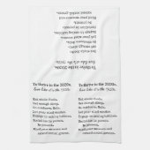 Boerderij 1920 leeft eenvoudig theedoek (Verticaal)