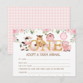 Boerderij 1e Verjaardag Adopteer een Boerderij Die Briefkaart (Voorkant / Achterkant)