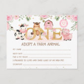 Boerderij 1e Verjaardag Adopteer een Boerderij Die Briefkaart (Voorkant)