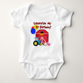 Boerderij 1e verjaardag overhemden en cadeaus romper (Voorkant)