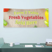 Boerderij 2 Tabel Verkoop verse groenten in banner (Beurs)