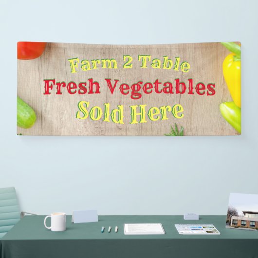 Boerderij 2 Tabel Verkoop verse groenten in banner (Beurs)