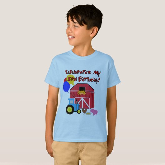 Boerderij 3e Verjaardag T-shirts en geschenken (Voorkant volledig)