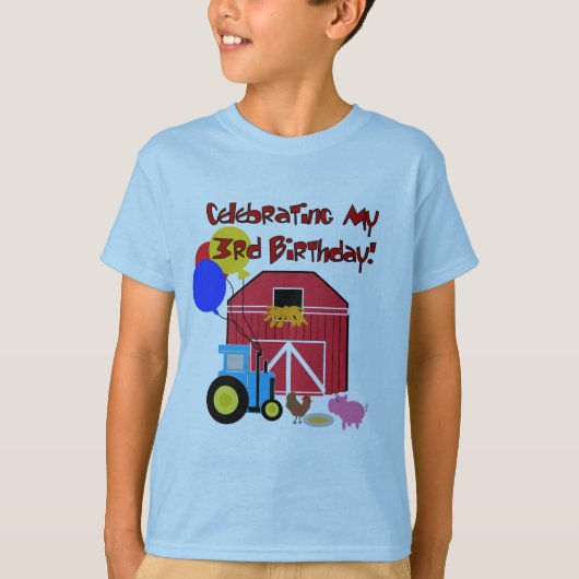 Boerderij 3e Verjaardag T-shirts en geschenken (Voorkant)
