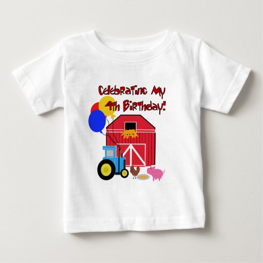 Boerderij 4e Verjaardag Tshirts en geschenken (Voorkant)