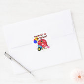 Boerderij 4e Verjaardag Tshirts en geschenken Ronde Sticker (Envelop)