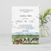  Boerderij 50e Verjaardag Tractor Party Kaart (Staand voorkant)