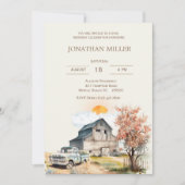  Boerderij 50e Verjaardag Vrachtwagen Feestuitnodi Kaart (Voorkant)