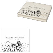 Boerderij aan tafel Catering Business Wood Art Sta Rubberstempel (Gestempeld)