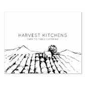 Boerderij aan tafel Catering Business Wood Art Sta Rubberstempel (Afrduk)