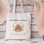 Boerderij aan tafel | Gepersonaliseerde Eco-kruide Tote Bag<br><div class="desc">Draag een stuk van het platteland waar u ook gaat met ons Boerderij naar tafel | Gepersonaliseerde Eco Grocery Canvas tas. Met een prachtig geïllustreerde rode tractor omringd door weelderige gele wilde bloemen, legt dit tas de charme en warmte van het boerderij vast. Met de aanpasbare "Sunrise Boerderijen"-tekst kunt u...</div>