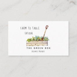 Boerderij aan tafel Organic boerderij Visitekaartj Visitekaartje