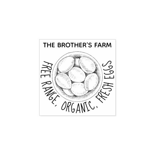  Boerderij Aangepaste naam Aangepaste kartonnen ei Rubberstempel (Afrduk)