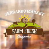 Boerderij aanpassen, vers, biologisch, klein bedri raamsticker (Vel 2)