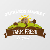 Boerderij aanpassen, vers, biologisch, klein bedri raamsticker (Vel)