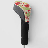 Boerderij Aardbei Gingham Bloemmotief Golfheadcover (Schuin)