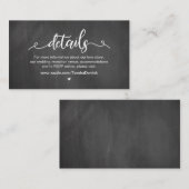 Boerderij-alkboard, wit lettertype, huwelijksgegev informatiekaartje (Voorkant / Achterkant)