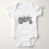 Boerderij-alle Tractor-Baby Farmer Romper (Voorkant)