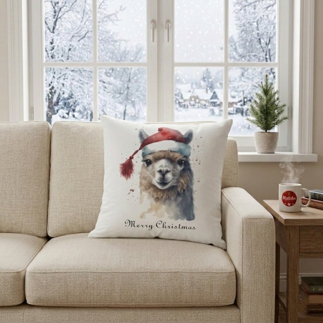 Boerderij Alpaca Kerst Home Stijl Kussen (Creator heeft geüpload)