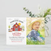 Boerderij Animal 1e verjaardag foto Kaart (Staand voorkant)