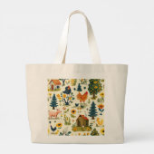 Boerderij Animal AG Thema Canvas tas (Achterkant)