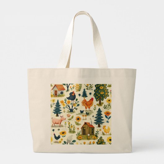 Boerderij Animal AG Thema Canvas tas (Achterkant)