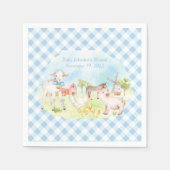 Boerderij Animal Baby shower Napkins Servet (Voorkant)