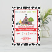 Boerderij Animal Barnyard Birthday Invitation Kind Kaart (Staand voorkant)